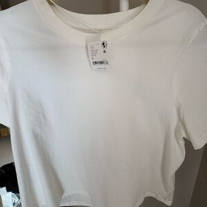 We The Free White Crewneck Short Sleeve Tee
